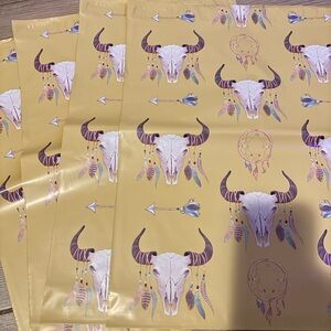 14x17 Boho Skull Designer Polymailers 15 Count